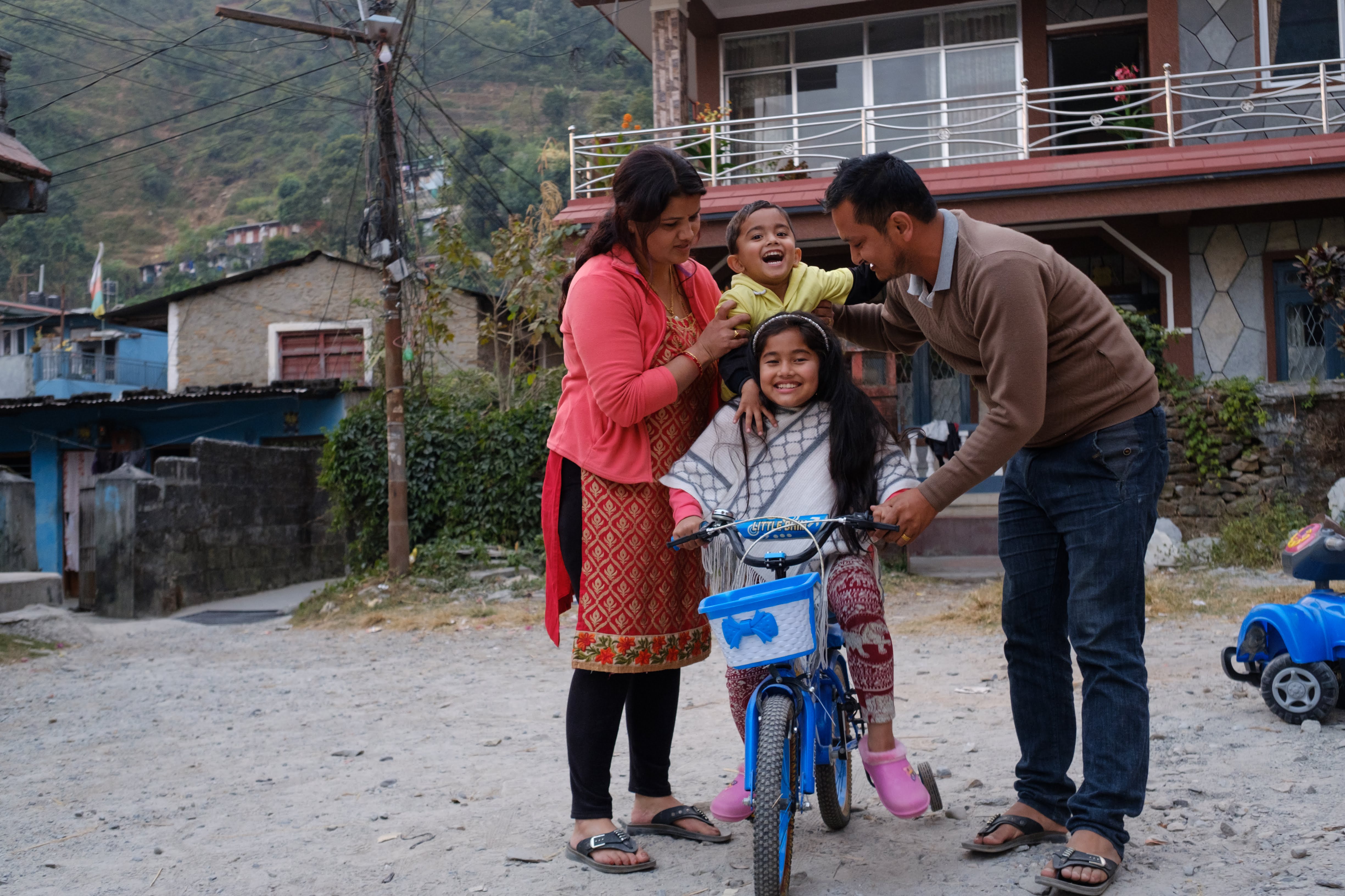 Family with two children